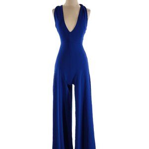 Lulu's Thinking Out Loud Blue Jumpsuit - S